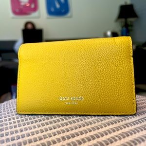 Kate Spade Margaux Small Keyring Wallet Yellow Like-New